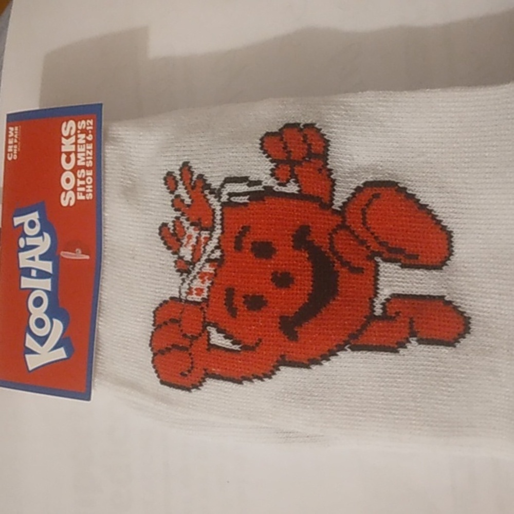 Gender-neutral fun socks white with red - Picture 2 of 4